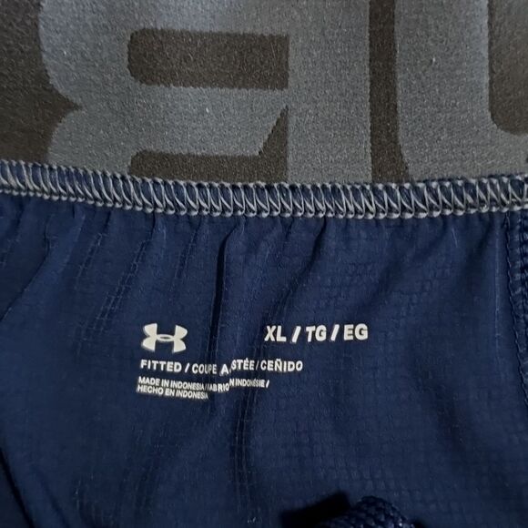Under Armour Navy Blue Fitted Athletic Shorts - Size XL - Picture 3 of 12